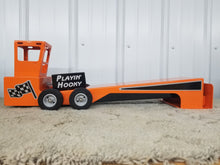 Toy Tractor Pulling Sled, Playin' Hooky